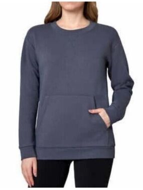 NWT Mondetta Women's Blue Purple Soft Crew Neck Sweatshirt XL w/ POCKET!